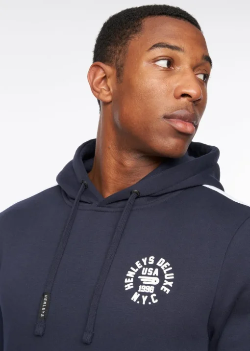 Henleys Navy  Calyer Hoodie