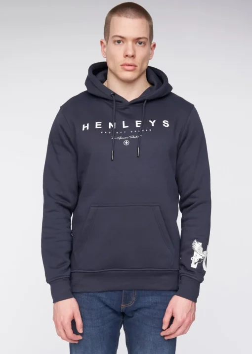 Henleys Navy  Hentyme Hoodie