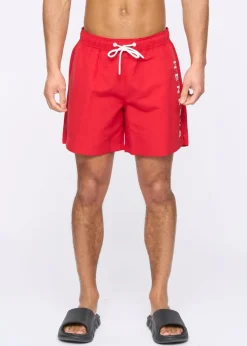 Henleys Red Henybold Swim Shorts