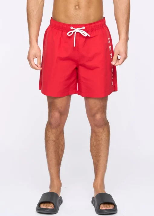 Henleys Red Henybold Swim Shorts