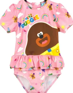 Hey Duggee Kids Pink 1 Piece Pink Swimming Costume (12 Months-6 Years)