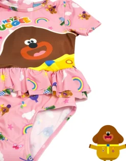 Hey Duggee Kids Pink 1 Piece Pink Swimming Costume (12 Months-6 Years)