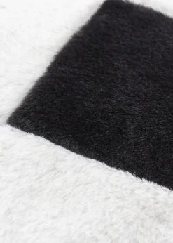 Heya Home Cozee Check Faux Fur Filled Cushion (50 x 50 x 8 cm)