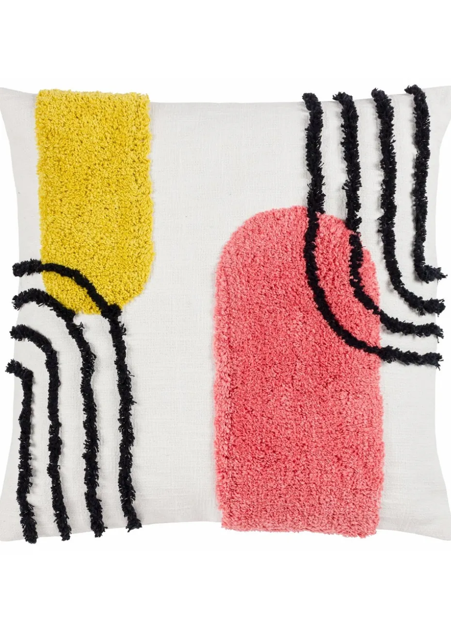 Heya Home Elmer Tufted Filled Cushion (45cm x 45cm x 8cm)