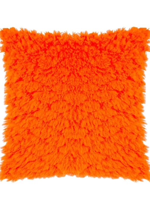 Heya Home Fluff Ball Faux Fur Filled Cushion (45cm x 45cm x 8cm)