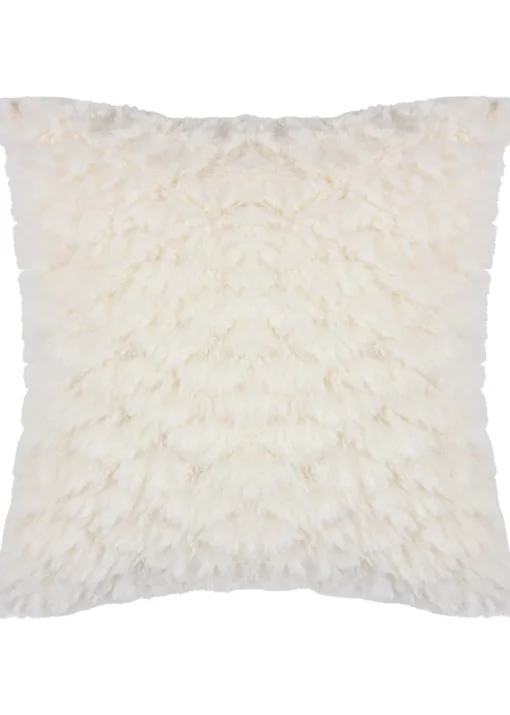 Heya Home Fluff Ball Faux Fur Filled Cushion (45cm x 45cm x 8cm)