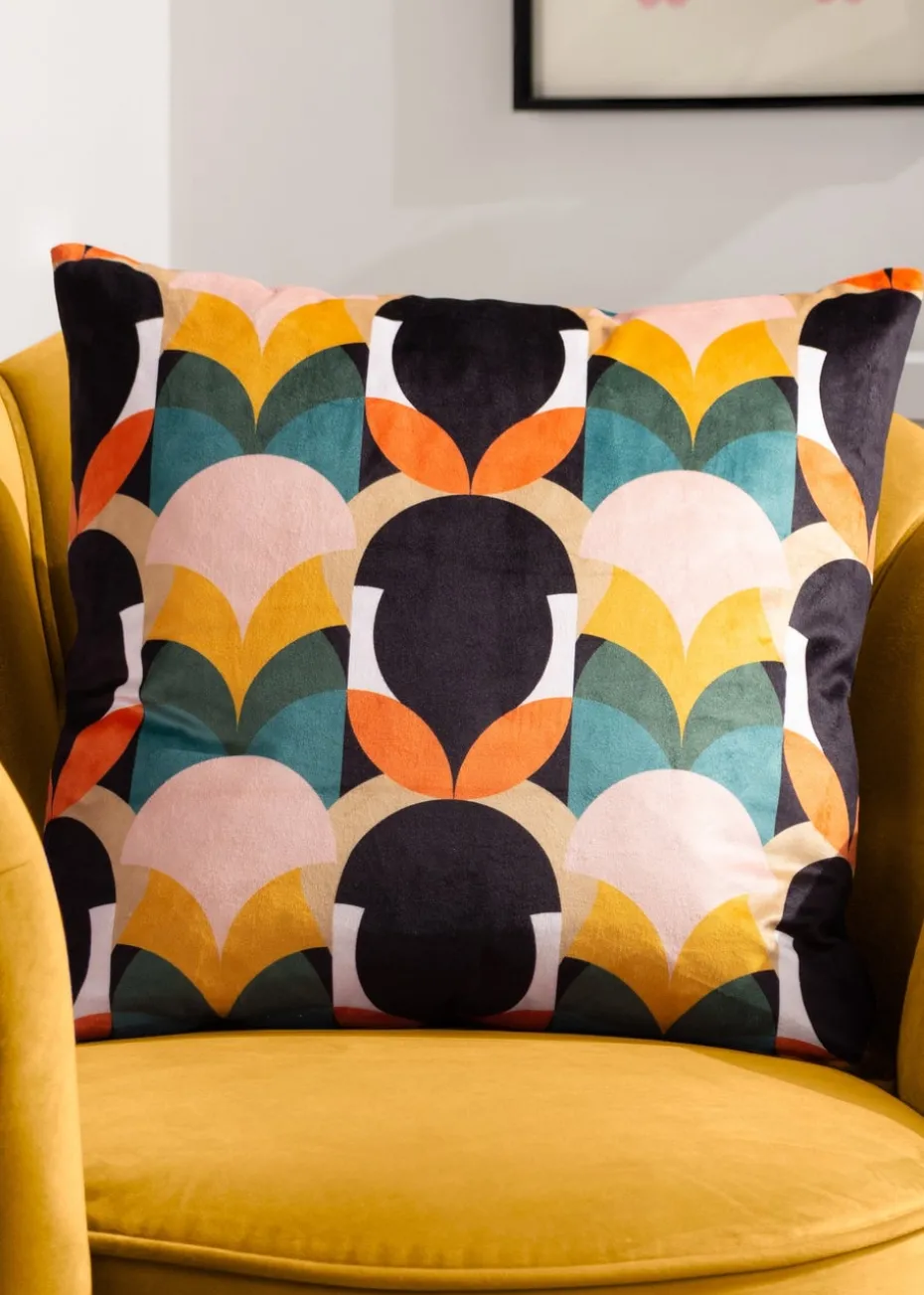 Heya Home Raeya Velvet Filled Cushion (45cm x 45cm x 8cm)