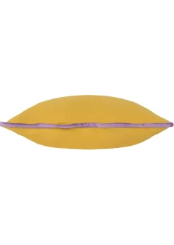 Heya Home Wiggle Velvet Piped Ready Filled Cushion (45cm x 45cm x 8cm)