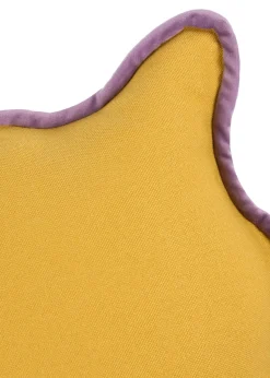 Heya Home Wiggle Velvet Piped Ready Filled Cushion (45cm x 45cm x 8cm)