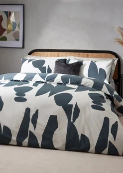 Hoem Meta Abstract Cotton Rich Duvet Cover Set Blue