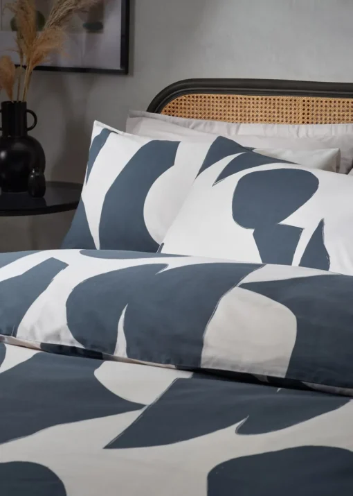 Hoem Meta Abstract Cotton Rich Duvet Cover Set Blue