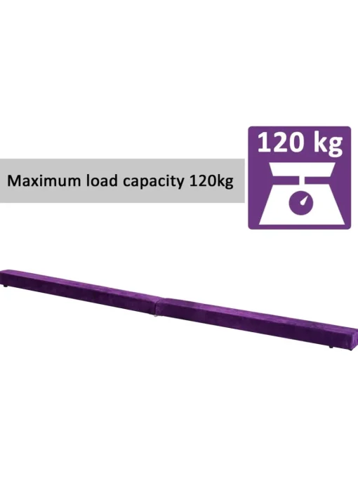 HOMCOM Balance Beam Trainer Fold Performance Gymnastics Suede Home