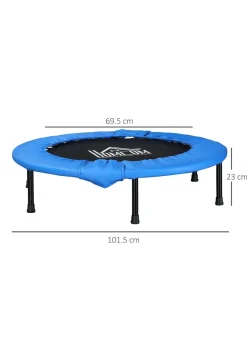 HOMCOM Fitness Trampoline Exercise Max Load Blue