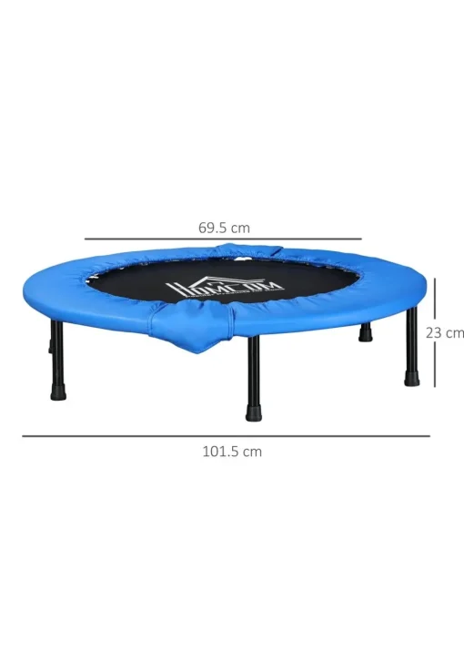 HOMCOM Fitness Trampoline Exercise Max Load Blue