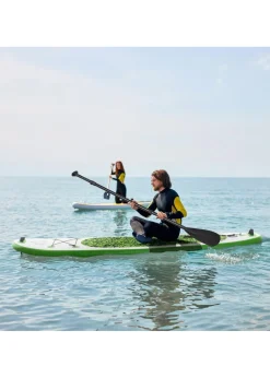 HOMCOM Inflatable Surfing Board with Paddle, Fix Bag, Air Pump, Fin, Backpack (10ft)