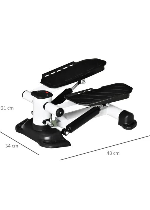 HOMCOM Portable Mini Stepper Step Machine for Home Gym Office Exercise Workout