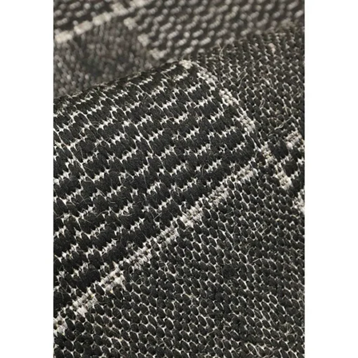 Homemaker Black Check Gel Flatweave Runner Rug