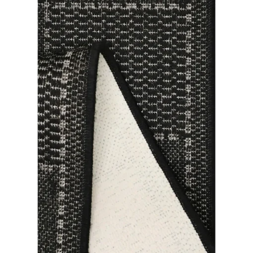 Homemaker Black Check Gel Flatweave Runner Rug
