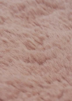 Homemaker Blush Luxury Fur Oblong Rug