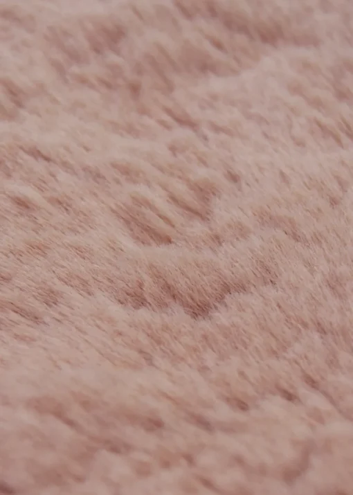 Homemaker Blush Luxury Fur Oblong Rug