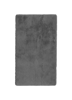 Homemaker Dark Grey Luxury Fur Oblong Rug