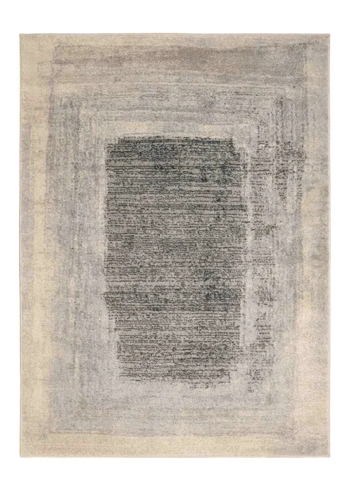 Homemaker Freya Border Effect Grey/Blue Rug
