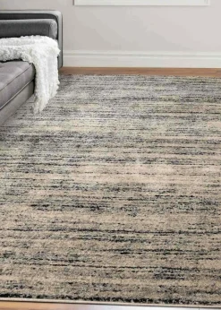 Homemaker Freya Texture Border Silver Rug