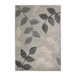 Homemaker Grey Leaf Design Rug