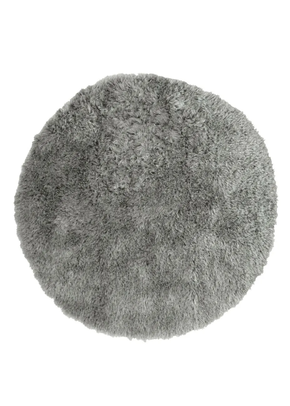 Homemaker Grey Softwashable Circle Rug