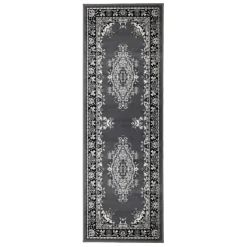 Homemaker Grey Traditional Runner Rug