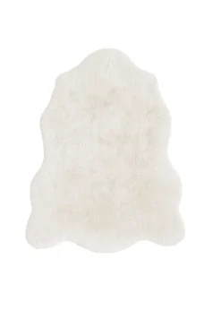 Homemaker Ivory Luxury Fur Single Rug