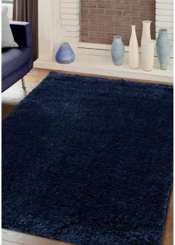 Homemaker Jazz Shaggy Navy Rug