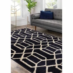Homemaker Lattice Navy Rug