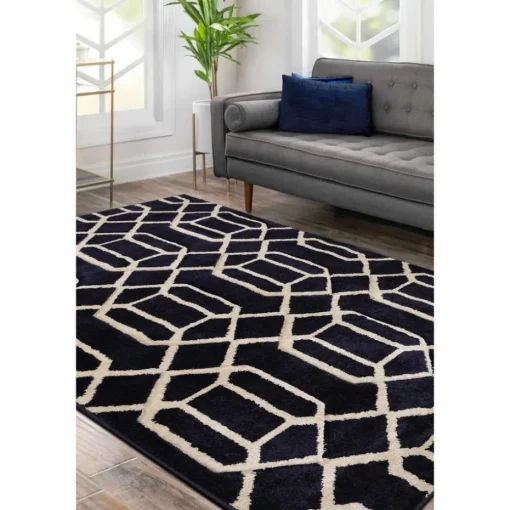 Homemaker Lattice Navy Rug