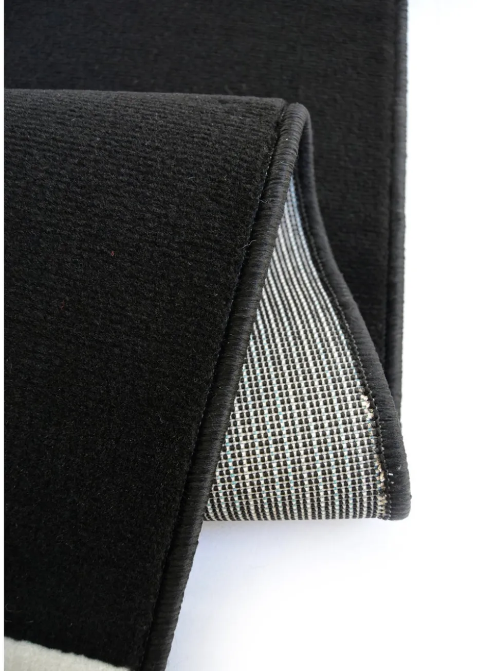 Homemaker Maestro Black Geo Blocks Rug