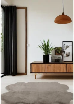 Homemaker Natural Luxury Fur Quad Rug