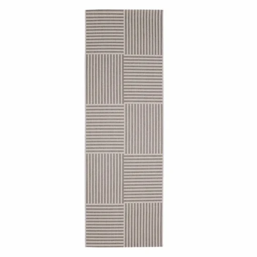 Homemaker Natural Multistripe Design Runner Rug