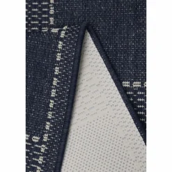 Homemaker Navy Check Gel Flatweave Rug
