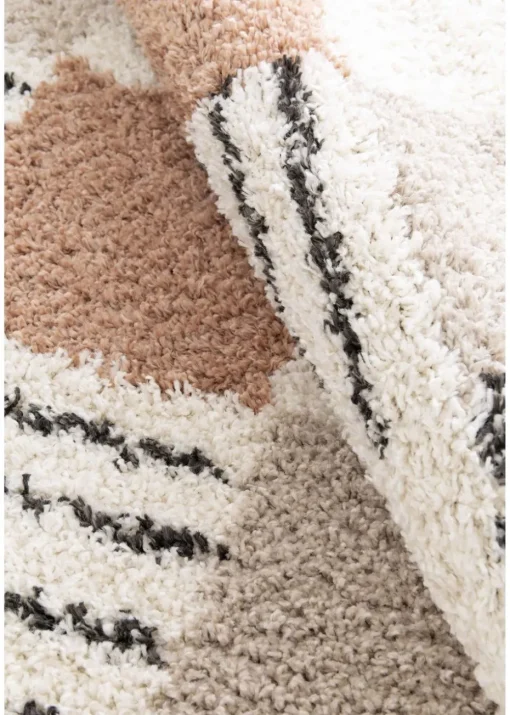 Homemaker Nomad Blocks Shaggy Beige Rug