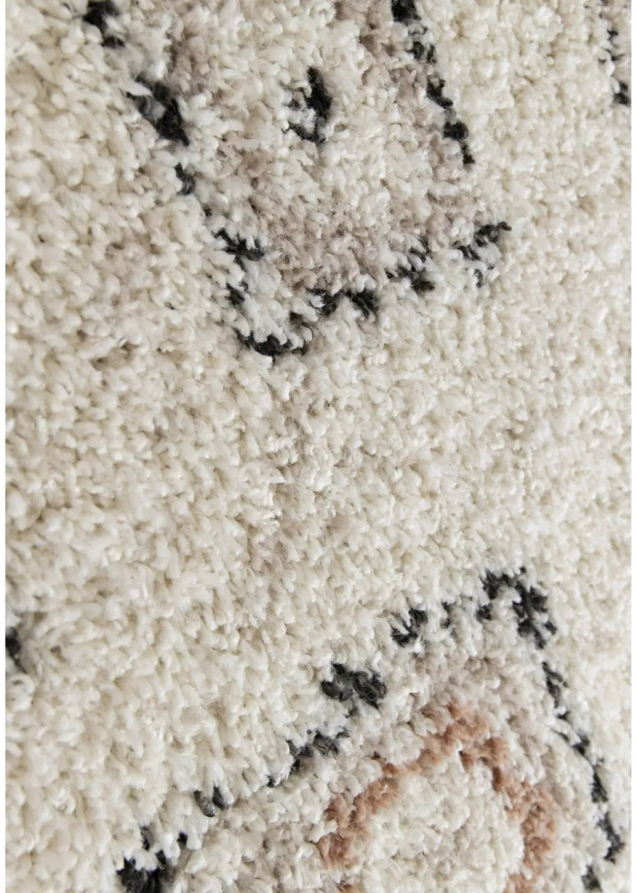 Homemaker Nomad Diamonds Shaggy Cream Rug