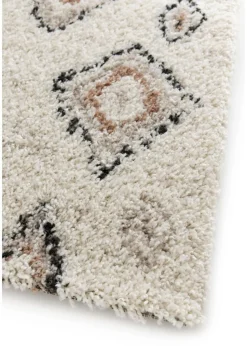 Homemaker Nomad Diamonds Shaggy Cream Rug