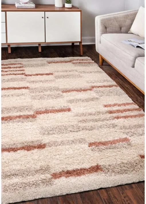 Homemaker Nomad Linear Natural Shaggy Rug