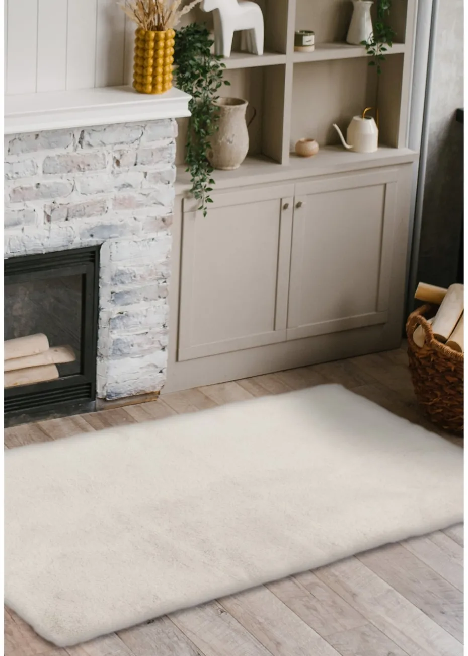 Homemaker Opal Luxury Fur Oblong Rugs