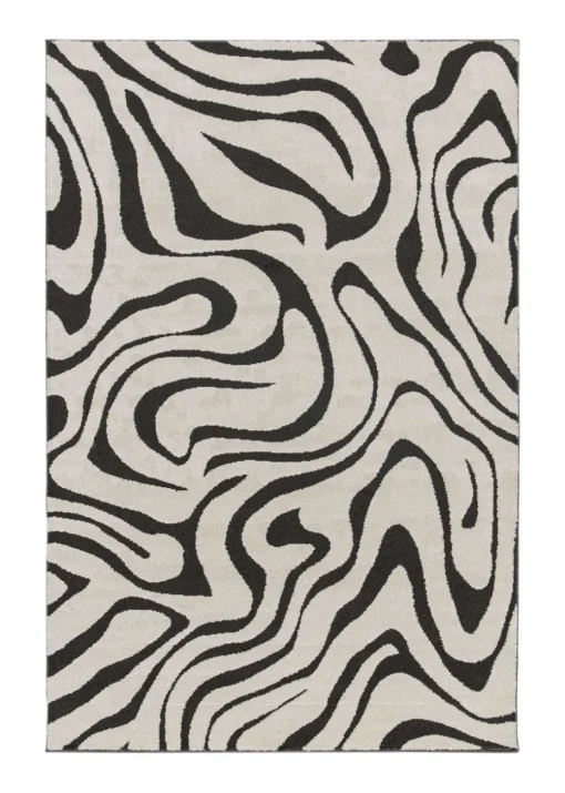 Homemaker Reef Ripple Black/Off White Mono Rug