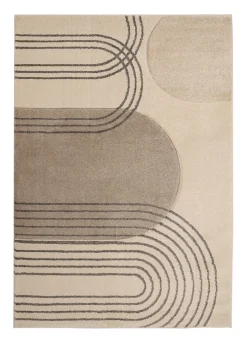 Homemaker Sara Carved Abstract Arcs Natural Rug