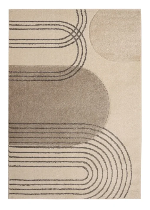 Homemaker Sara Carved Abstract Arcs Natural Rug