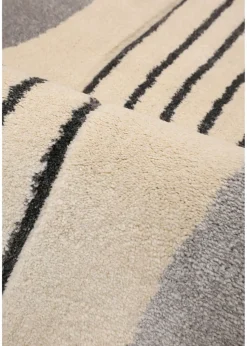 Homemaker Sara Carved Modern Arc Grey/White Rug