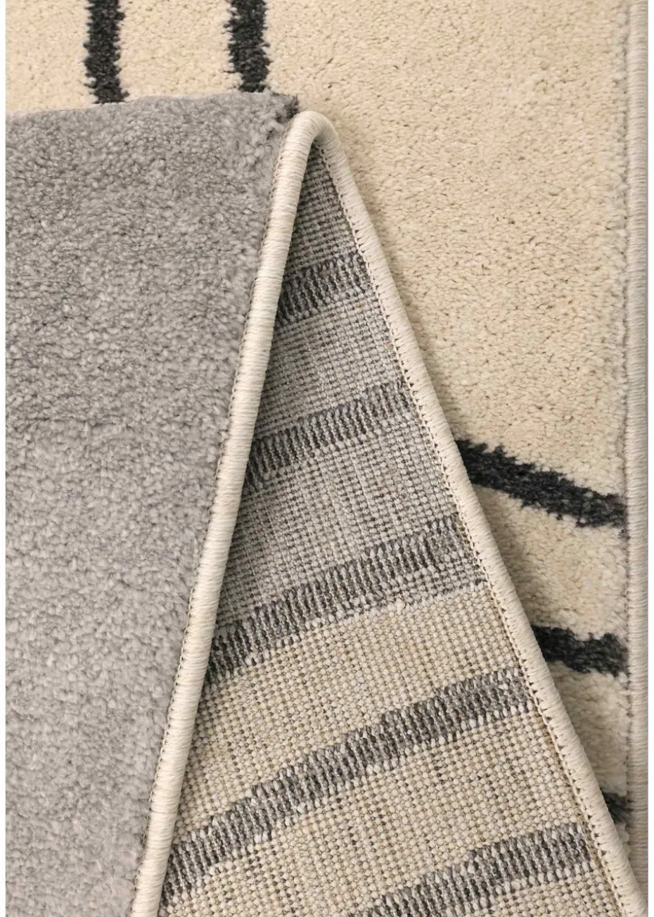 Homemaker Sara Carved Modern Arc Grey/White Rug