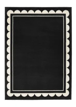 Homemaker Scallop Black Rug