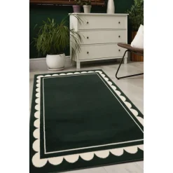 Homemaker Scallop Forest Green Rug